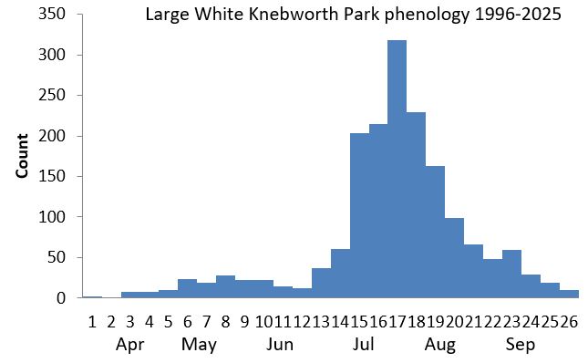 Large White Knebworth Park phenology chart