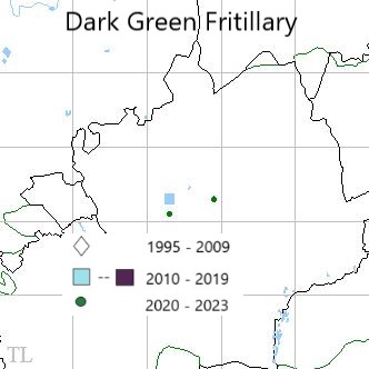 Dark Green Fritillary TL22 distribution