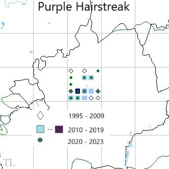 Purple Hairstreak TL22 distribution